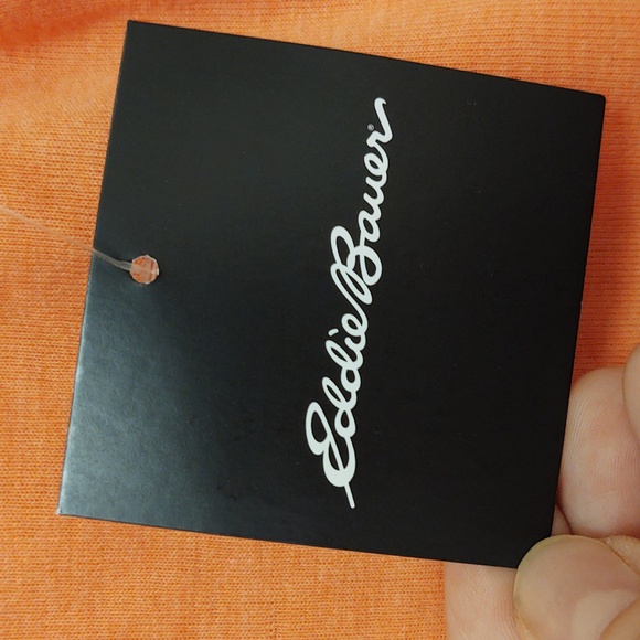 NWT Eddie Bauer Women's Orange V-Neck Top M - Picture 4 of 5